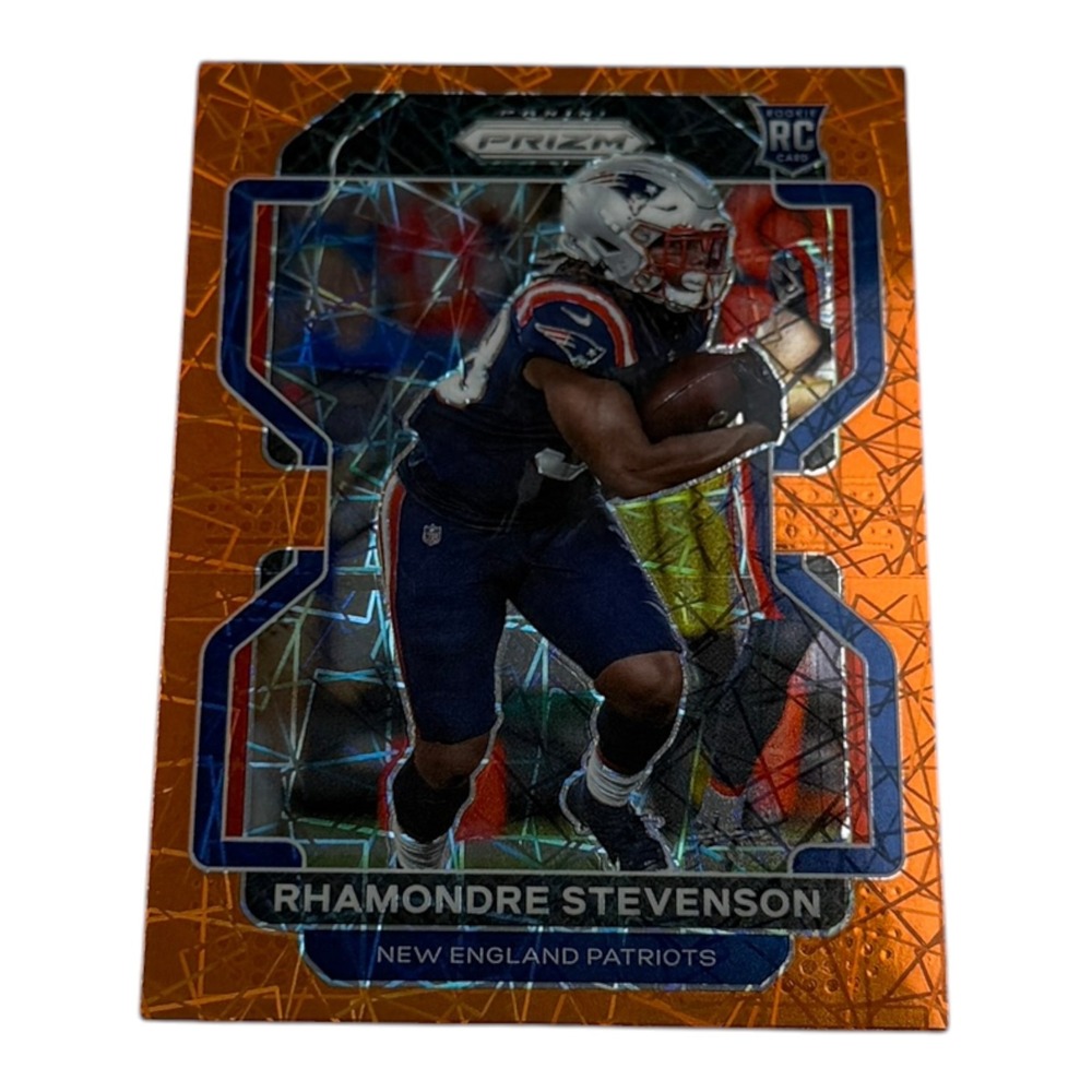 2021 Panini Prizm Rhamondre Stevenson Rookie Card 367 Orange Ice Prizm Patriots‎